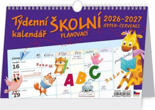 Týdenní ŠKOLNÍ plánovací kalednář 2026/27 - 