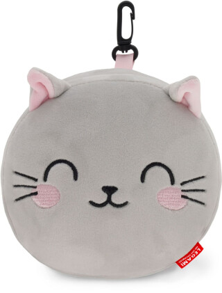 Cestovní polštářek s maskou na spaní Legami Travel Pillow With Sleep Mask - My Travel Buddy - Kitty - 