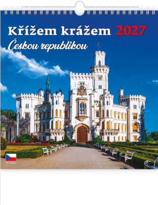 Kalendář nástěnný 2027 - Křížem krážem Českou republikou - 