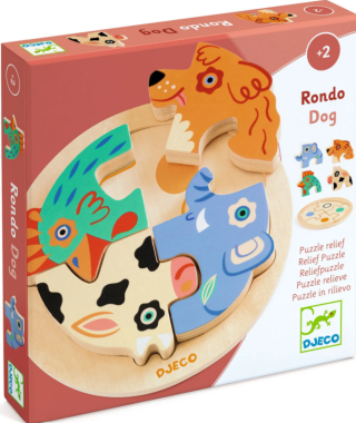 Dřevěné puzzle Zvířata - 4 pcs - 