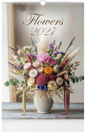 Kalendář 2027 nástěnný Flowers - 