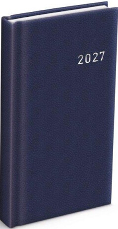 Diář 2027 D802 PVC tmavě modrý 90x170mm - 