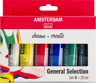 Sada akrylů Amsterdam St. základní odstíny 6x20ml - 