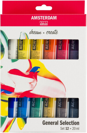 Sada akrylových barev Amsterdam Standard - 12 x 20ml - 