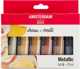 Sada akrylů Amsterdam St. metalické odstíny 6x20ml - 