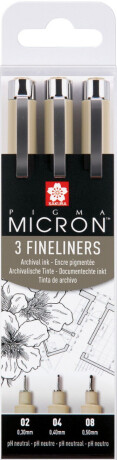 Sada Pigma Micron Black - technické fixy 3ks - 