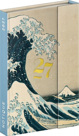 Týdenní magnetický diář Katsushika Hokusai 2027, 11 x 16 cm - 