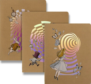 Sešity MOLESKINE 3ks Alice in Wonder linkované XL - 