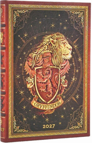 Diář Paperblanks 2027 Gryffindor Diary Mini Horizontal - 12M, Mini, horizontální - 