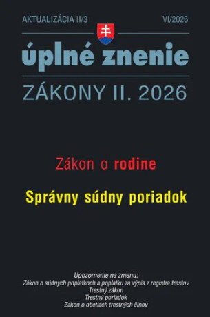 Aktualizácia II/3 2026 – Správny súdny poriadok - 