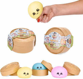 KAWAII Foodiez Surprise – mačkací squishy knedlíček s překvapením - 