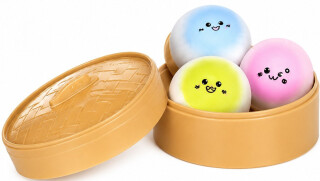 KAWAII Kuties Squishy Bao Buns – 3 mačkací knedlíčky s překvapením - 
