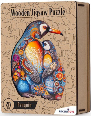 Dřevěné puzzle - Tučňák - 