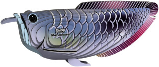 EUGY Arowana stříbrná 3D kartonová skládačka - 