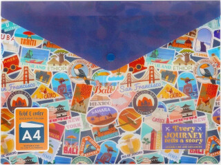 Desky Fold & Order - Document Folder - Travel - Stickers - 
