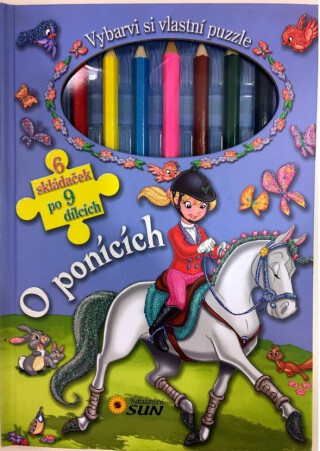 O ponících - vybarvi si puzzle - 