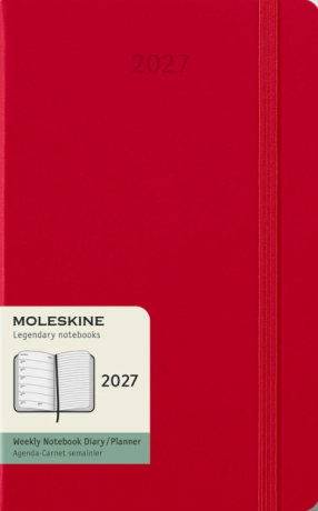 Diář MOLESKINE 2027 týdenní tvrdý červený L - 