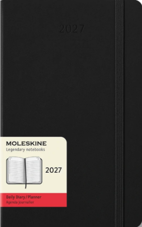 Diář MOLESKINE 2027 denní tvrdý černý L - 