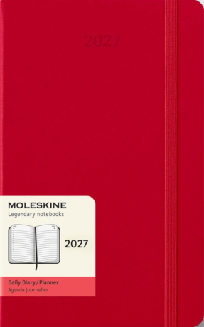 Diář MOLESKINE 2027 denní tvrdý červený L - 