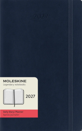 Diář MOLESKINE 2027 denní měkký modrý L - 