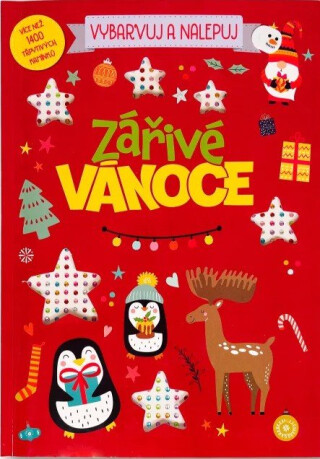 Vybarvuj a nalepuj Zářivé Vánoce Více než 1400 třpytivých kamínků - 
