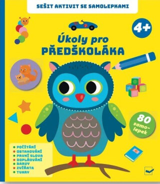 Sešit aktivit se samolepkami Úkoly pro předškoláka 4+ - 