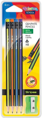 Trojhranné tužky 4ks, Colorino, na blistru - 