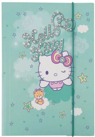 Kartonová složka s gumičkou A4 Hello Kitty růžový vzor 2 - 