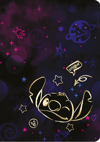 Sešit A5 60l linkovaný Disney Gold Stitch vzor 2 - 