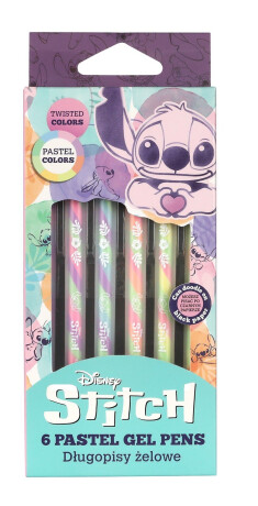 Gelové propisky Disney Fashion Stitch pastelové 6 ks - 