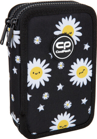 Penál 2-komorové s vybavením Coolpack Jumper 2 Daisy černé - 