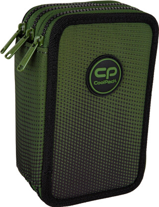 Tříkomorový penál s vybavením Coolpack jumper 3 gradient grass - 