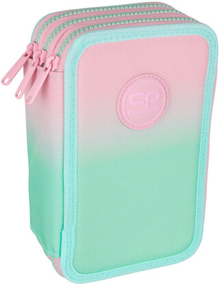 Tříkomorový penál s vybavením Coolpack jumper 3 gradient strawberry - 