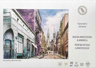 Blok pro dílenskou grafiku a akvarel „Dawny Rybnik” 300g 100% 12ark A3 - 