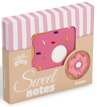 Gifty - Notes 9x9 - donut jahoda - 