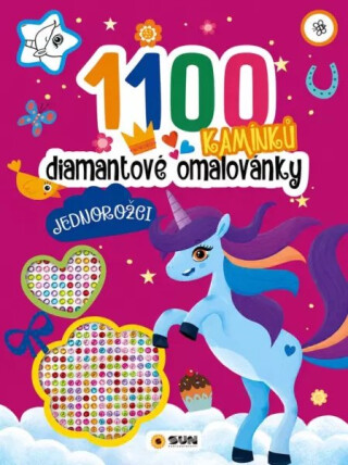 Jednorožci 1100 samlepkových kamínků - 