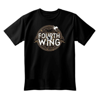 FOURTH WING - Černé unisex tričko - 
