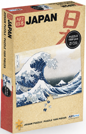 HOKUSAI - Puzzle 1000 dílků - Velká vlna u Kanagawy - 