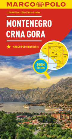 Černá Hora 1:250 000 000 / mapa Marco Polo - 