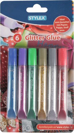 Lepidla glitter glue  6ks - 