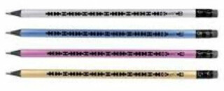 Trojhranná tužka s gumou metalická - 