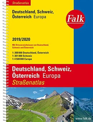 Německo, Rakousko, Švýcarsko atlas Falk spirála  19/20 - neuveden