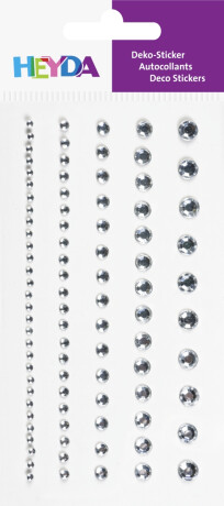 Dekorační kamínek samolepicí 95ks - kristal - 