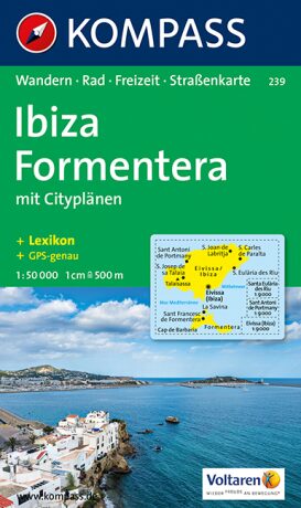 Ibiza, Formentera mit Cityplänen 1:50 000 / turistická mapa KOMPASS 239 - neuveden