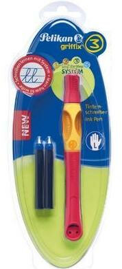 Inkoustový ergonomický roller Griffix 3 pro leváky (červený) - 