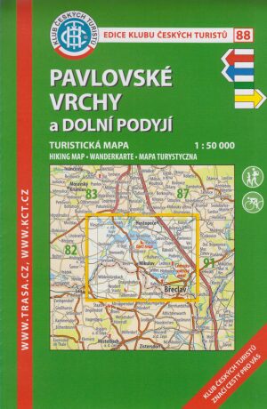 KČT 88 Pavlovské vrchy  a Dolní Podyjí 1:50T Turistická mapa - neuveden
