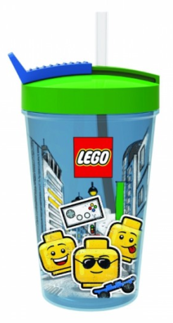 LEGO ICONIC Boy kelímek s brčkem - modrá/zelená - neuveden