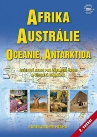 Afrika, Austrálie, Oceánie, Antarktida - Školní atlas - neuveden