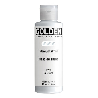 Akrylová barva Golden Fluid 118 ml - Titanium White 2380 - 