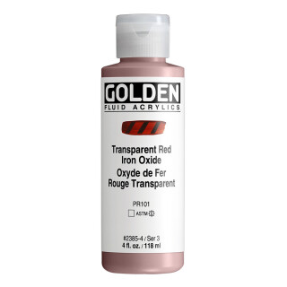 Akrylová barva Golden Fluid 118 ml - Transparent Red Iron Oxide 2385 - 